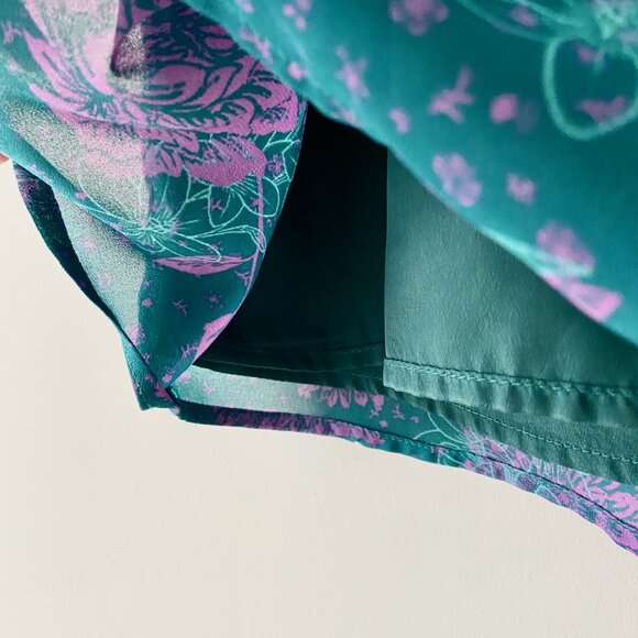 TWIK Teal Floral Shift Dress - Size S - Picture 5 of 5